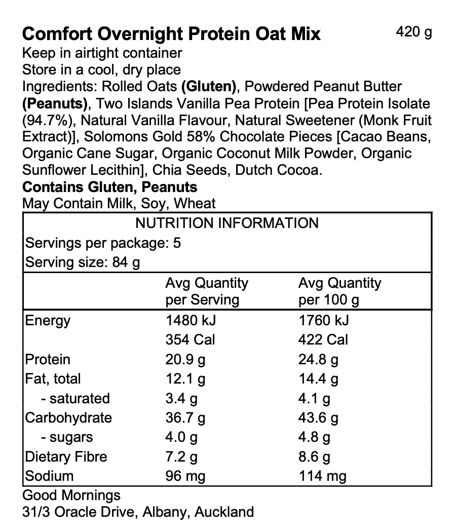 Comfort Peanut Butter & Dark Chocolate Overnight Oat Mix